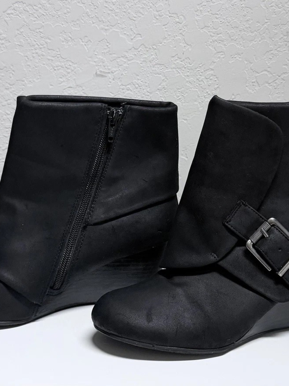 American Rag Coreene Black Wedge Booties - Size 8M